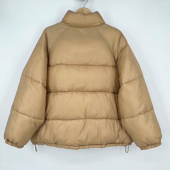 Abercrombie & Fitch Oversized Utility Puffer Jacket, Light Brown/ Tan NWT - Picture 10 of 13